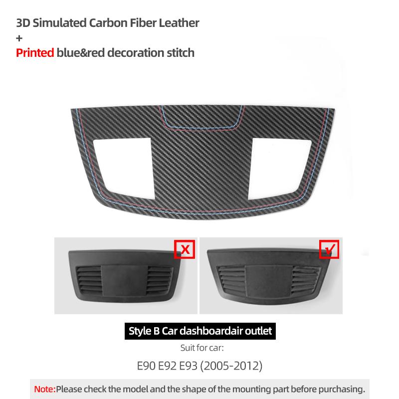 Betterhumz For BMW 3 Series E90 E92 E93 Car Dashboard Air Vent Outlet Frame Panel Trim Made of Alcantara Interior Accessories B CARBON
Betterhumz For BMW 3 Series E90 E92 E93 Car Dashboard Air Vent Outlet Frame Panel Trim Made of Alcantara Interior Accessories B CARBON