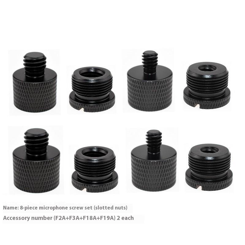 8pcs/set 1/4,3/8 Male To 5/8 Female Microphone Stand Fixing Screw Adapter Mic Stand Thread Adapter Set чёрный
8pcs/set 1/4,3/8 Male To 5/8 Female Microphone Stand Fixing Screw Adapter Mic Stand Thread Adapter Set чёрный