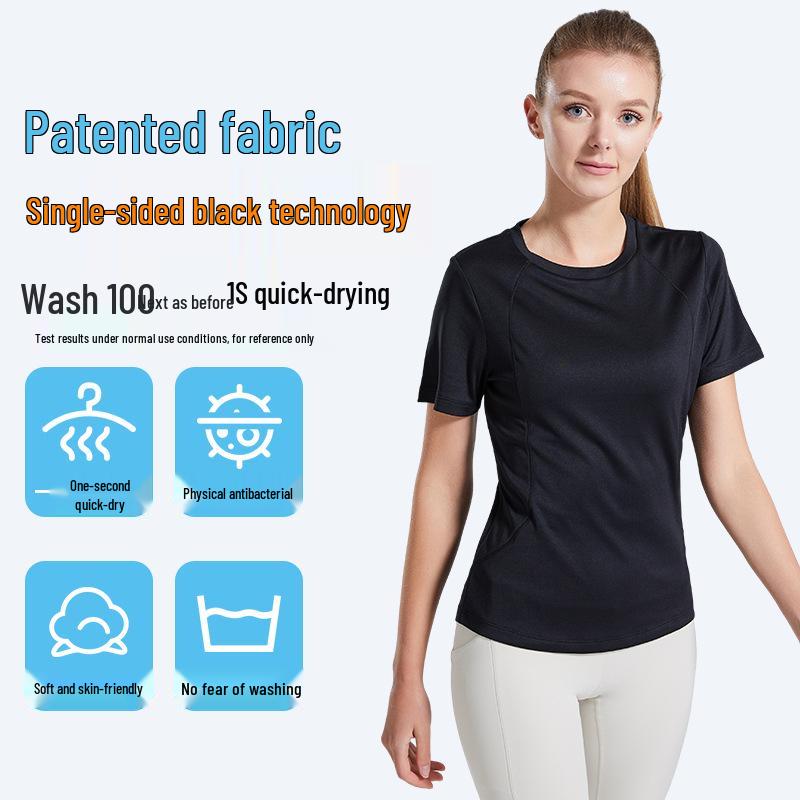 Women s Slim-Fit Quick-Dry Antibacterial Running T-Shirt: Breathable Moisture-Wicking Short-Sleeve for Outdoor Summer Sports S - up to 50 kg
Women s Slim-Fit Quick-Dry Antibacterial Running T-Shirt: Breathable Moisture-Wicking Short-Sleeve for Outdoor Summer Sports S - up to 50 kg