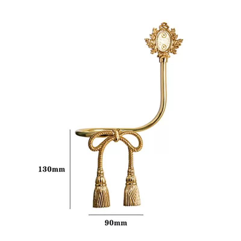 French American Retro Brass Curtain Rope Bow Hook - Wall Decor for Bedroom or Living Room
French American Retro Brass Curtain Rope Bow Hook - Wall Decor for Bedroom or Living Room