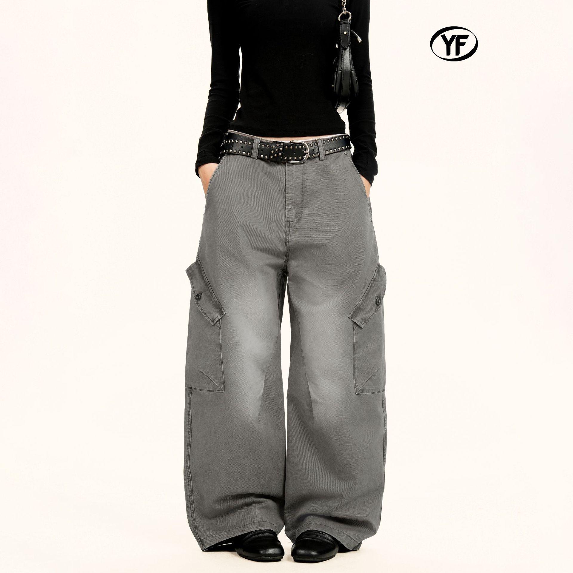 Yongfang Unisex Retro Wide-Leg Jeans with Multi-Pocket Design Medium сіро-коричневий
Yongfang Unisex Retro Wide-Leg Jeans with Multi-Pocket Design Medium сіро-коричневий