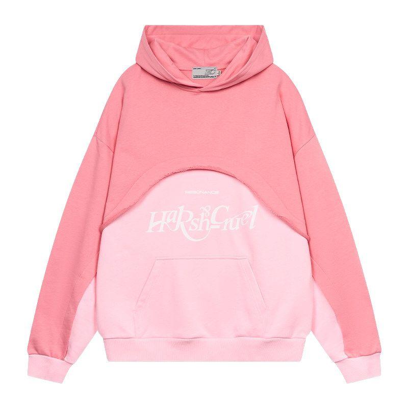 Hip Hop Deconstruction Asymmetrical Stitching Edging Hooded Sweatshirt Pink L
Hip Hop Deconstruction Asymmetrical Stitching Edging Hooded Sweatshirt Pink L