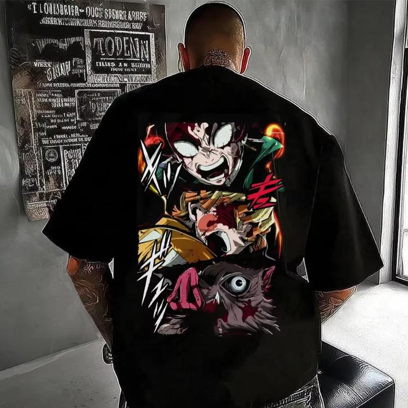 Demon Slayer Mens Tshirt Tanjiro Kamado Inosuke Hashibira Summer Anime Tee Spring Autumn Boy Shortsleeved Parentchild Wear S
Demon Slayer Mens Tshirt Tanjiro Kamado Inosuke Hashibira Summer Anime Tee Spring Autumn Boy Shortsleeved Parentchild Wear S