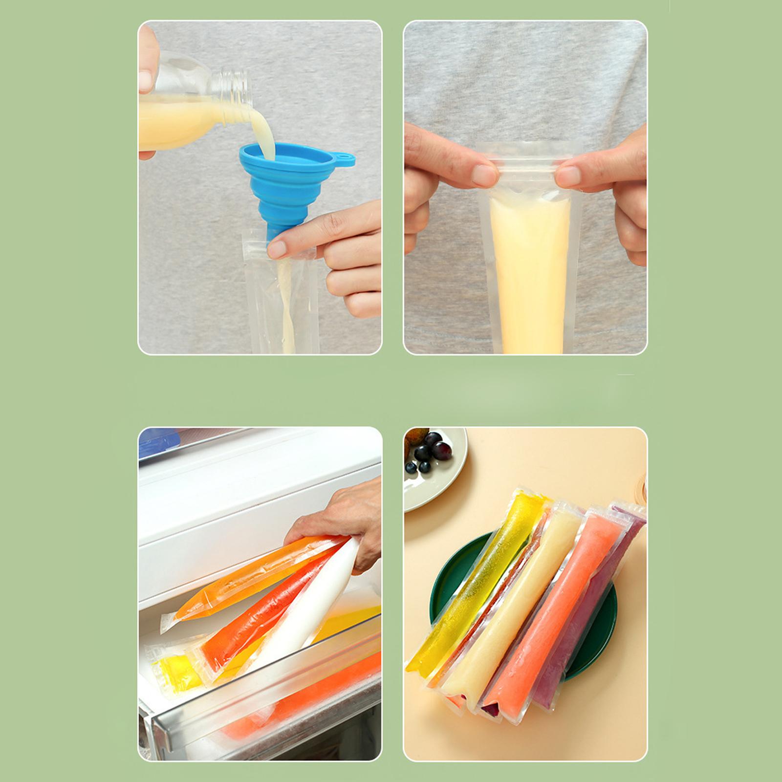 Reusable Thickened Ice Pop Bags with Leakproof Seal and Silicone Funnel for Homemade Frozen Ice Treats Safe BPA Free Material Set One Size
Reusable Thickened Ice Pop Bags with Leakproof Seal and Silicone Funnel for Homemade Frozen Ice Treats Safe BPA Free Material Set One Size