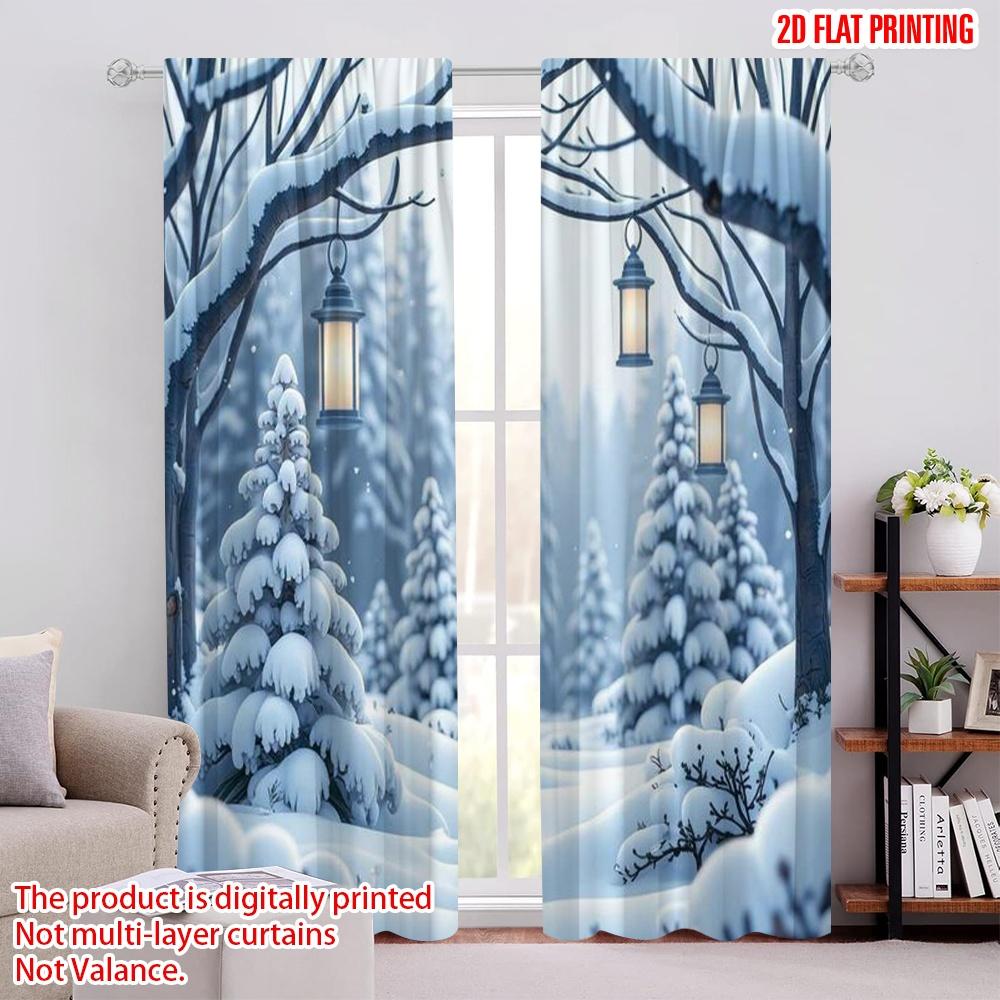 Set Of 2 Flat Printing Merry Christmas Window Curtains Forest Scene Polyester Without Electricity Spring Perfect Curtain W100*H70(CM)-Rod Pocket&2PCS
Set Of 2 Flat Printing Merry Christmas Window Curtains Forest Scene Polyester Without Electricity Spring Perfect Curtain W100*H70(CM)-Rod Pocket&2PCS