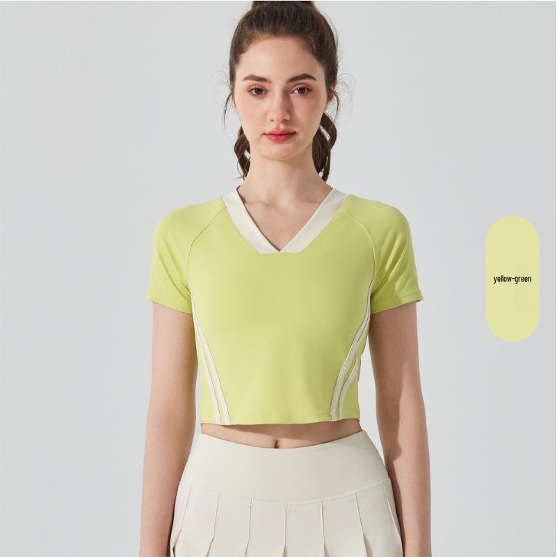 Retro V-Neck Slimming Yoga & Sports Quick-Dry T-Shirt Medium жовто-зелений
Retro V-Neck Slimming Yoga & Sports Quick-Dry T-Shirt Medium жовто-зелений