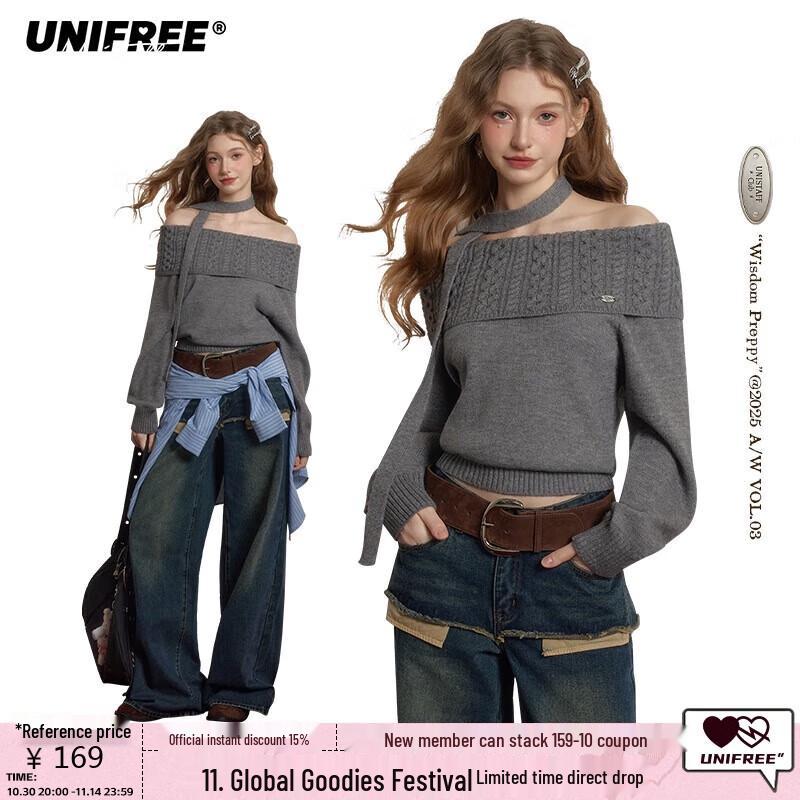 UNIFREE Women s Off-Shoulder Twist Knit Sweater One Size
UNIFREE Women s Off-Shoulder Twist Knit Sweater One Size