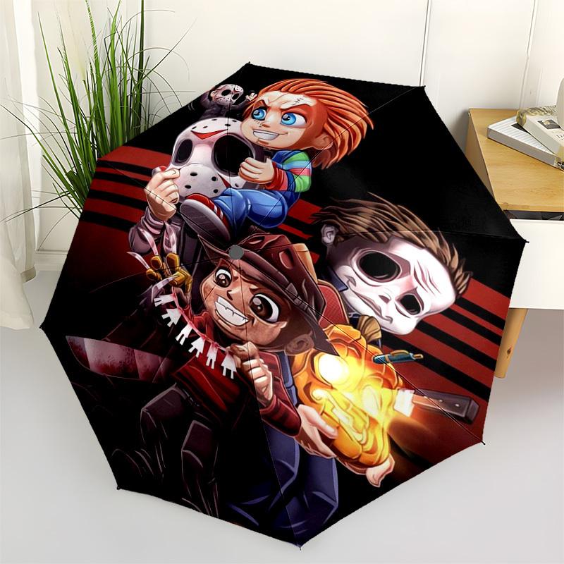Horror Icons, Chibi Art Themed Automatic Opening and Closing Umbrella, Compact Travel Umbrella, Lightweight and Portable, Suitable for Beach
Horror Icons, Chibi Art Themed Automatic Opening and Closing Umbrella, Compact Travel Umbrella, Lightweight and Portable, Suitable for Beach