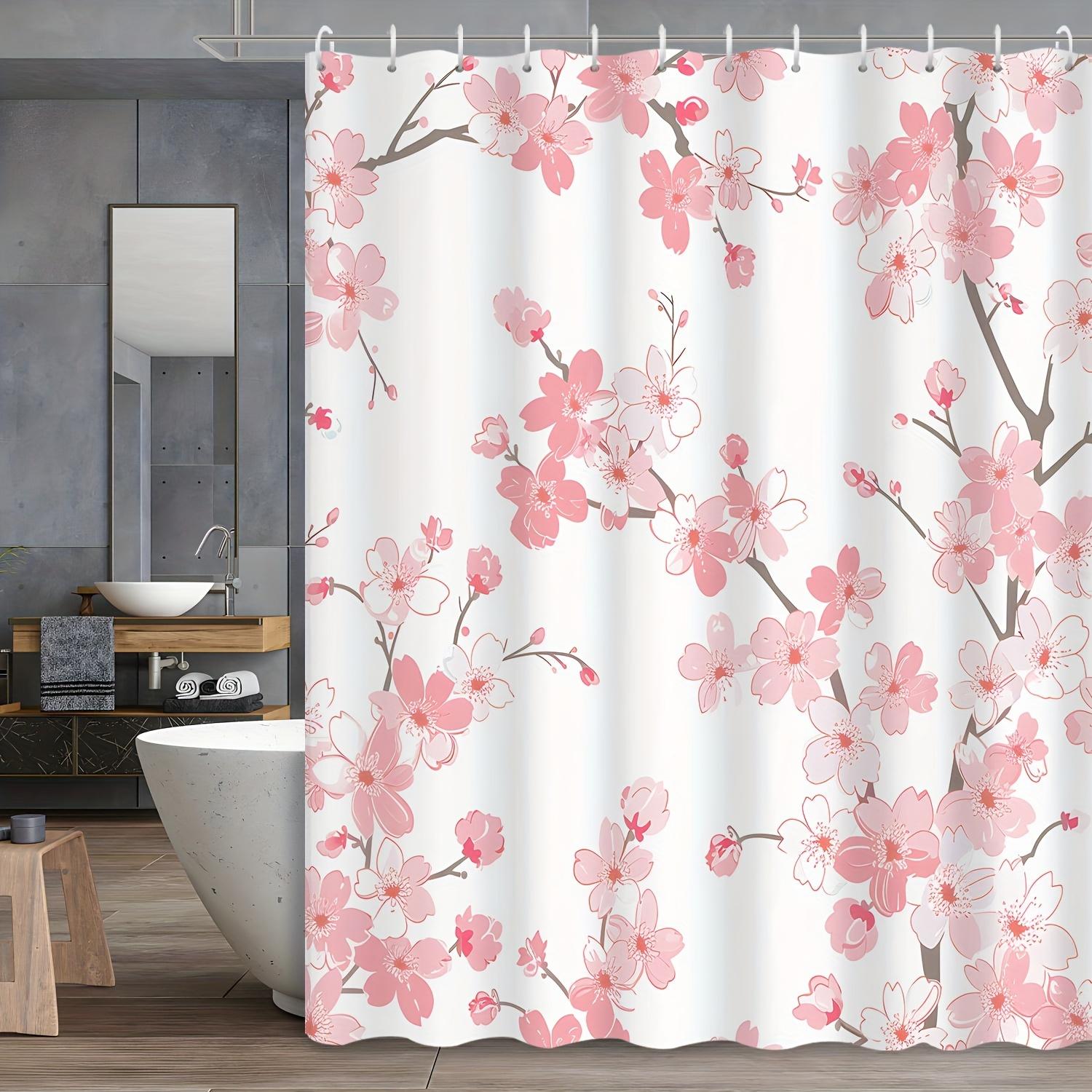 1Pcs Modern Fashion Romantic Pink Sakura Branch Shower Curtain, Printed Shower Curtain With Hooks, Machine Washable W60H190(CM)-1 Pcs
1Pcs Modern Fashion Romantic Pink Sakura Branch Shower Curtain, Printed Shower Curtain With Hooks, Machine Washable W60H190(CM)-1 Pcs