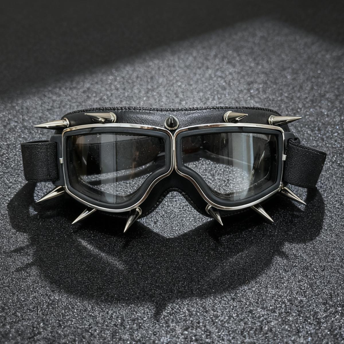 Punk Style Metal Spiked Goggles Sunglasses for Men Women Retro Motorcycle Glasses Windproof Dustproof Trendy Shades Cool Party
Punk Style Metal Spiked Goggles Sunglasses for Men Women Retro Motorcycle Glasses Windproof Dustproof Trendy Shades Cool Party