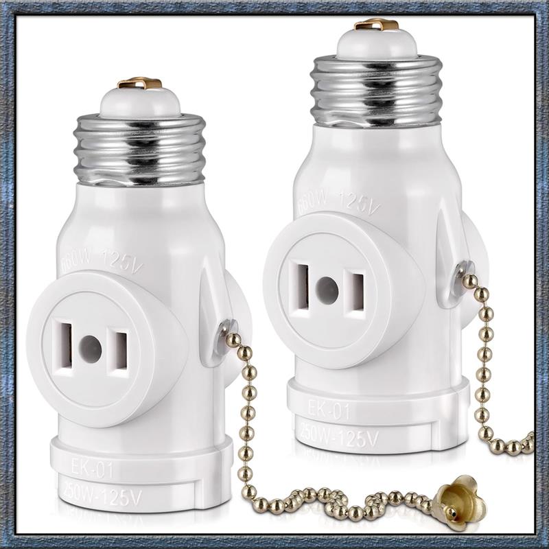 Aug. 2 Outlet Light Socket Adapter,E26 Bulb Socket To Outlet Splitter,Convert Medium Screw Socket Into A Socket 2 Outlets 2Pc білий
Aug. 2 Outlet Light Socket Adapter,E26 Bulb Socket To Outlet Splitter,Convert Medium Screw Socket Into A Socket 2 Outlets 2Pc білий