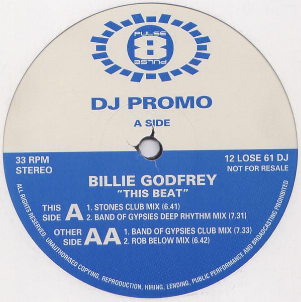 12inch Record BILLIE GODFREY - This Beat 12LOSE61DJ Pulse-8 Records 1994 UK Dance & Electronica Used
12inch Record BILLIE GODFREY - This Beat 12LOSE61DJ Pulse-8 Records 1994 UK Dance & Electronica Used