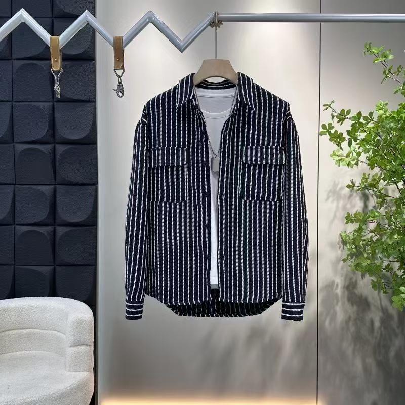 2024 Men s Trendy Long Sleeve Striped Casual Loose Shirt & Versatile Jacket 3XL (145-160 jin) чорний
2024 Men s Trendy Long Sleeve Striped Casual Loose Shirt & Versatile Jacket 3XL (145-160 jin) чорний