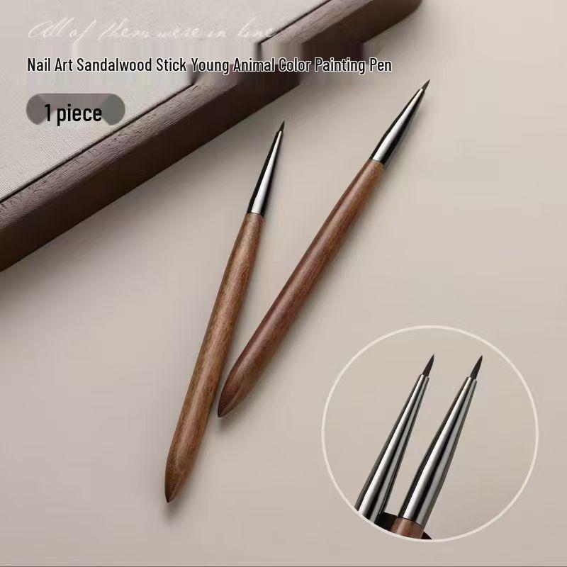 Nail Art Pen Set: Sandalwood Handle, Youthful Colors for Flower Designs, Short Practice Brushes for Gel Polish.
Nail Art Pen Set: Sandalwood Handle, Youthful Colors for Flower Designs, Short Practice Brushes for Gel Polish.