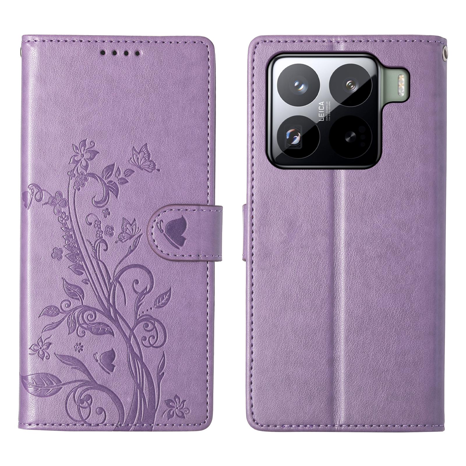 For Xiaomi 15 Pro Wallet Case Butterfly Floral Imprint PU Leather Phone Cover with Wrist Strap Purple
For Xiaomi 15 Pro Wallet Case Butterfly Floral Imprint PU Leather Phone Cover with Wrist Strap Purple