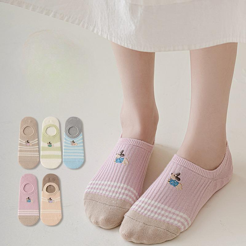 Embroidered Shallow-mouthed Socks for Spring and Summer, Thin Striped Boat Socks, Cute Cartoon Dog, Invisible Socks for Girls 1 pair хакі
Embroidered Shallow-mouthed Socks for Spring and Summer, Thin Striped Boat Socks, Cute Cartoon Dog, Invisible Socks for Girls 1 pair хакі