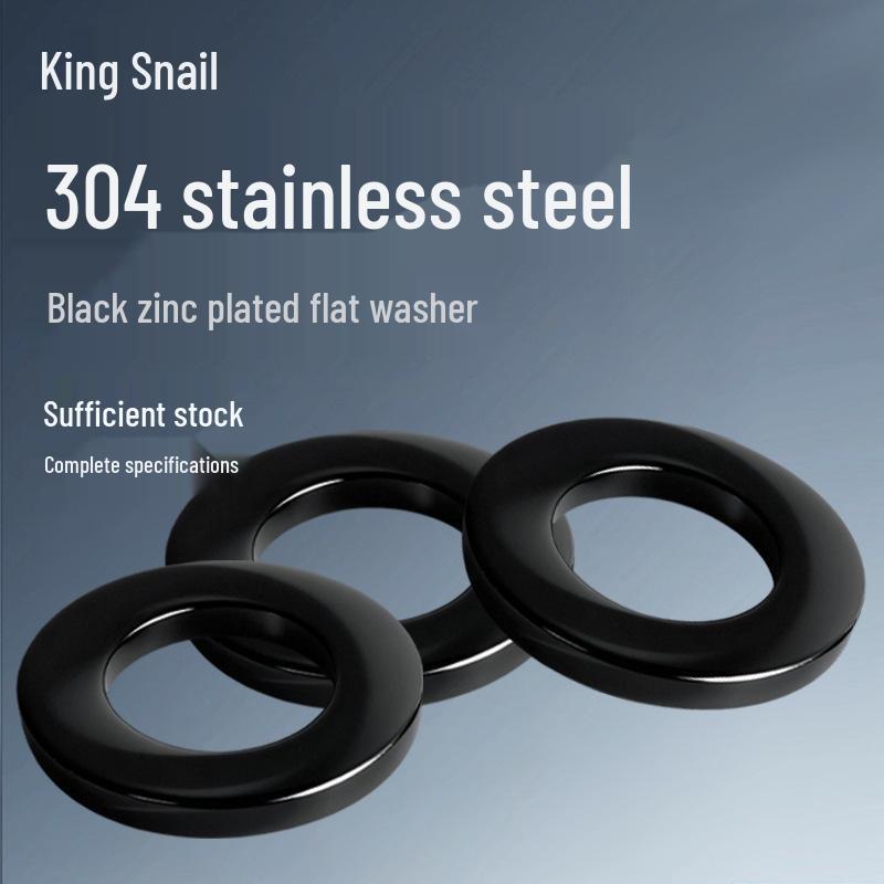 Black Zinc Plated 304 Stainless Steel Flat Washer (M2-M20) M3 Model
Black Zinc Plated 304 Stainless Steel Flat Washer (M2-M20) M3 Model