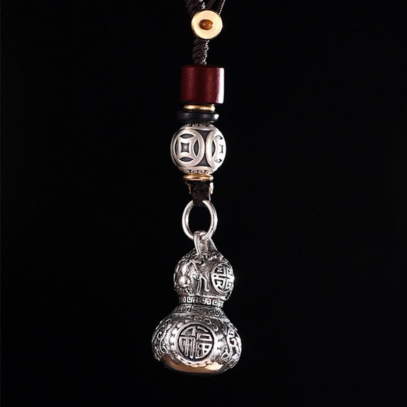 Men s Retro Thai Silver Gourd Pendant Necklace with Openable Peony Charm Keychain
Men s Retro Thai Silver Gourd Pendant Necklace with Openable Peony Charm Keychain