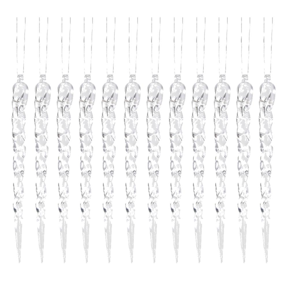 12Pcs Christmas Transparent Icicles Decor Clear Crystal Twisted Icicle Ice Strip Threaded Pendant for New Year Winter Decoration 12PCS прозорий
12Pcs Christmas Transparent Icicles Decor Clear Crystal Twisted Icicle Ice Strip Threaded Pendant for New Year Winter Decoration 12PCS прозорий
