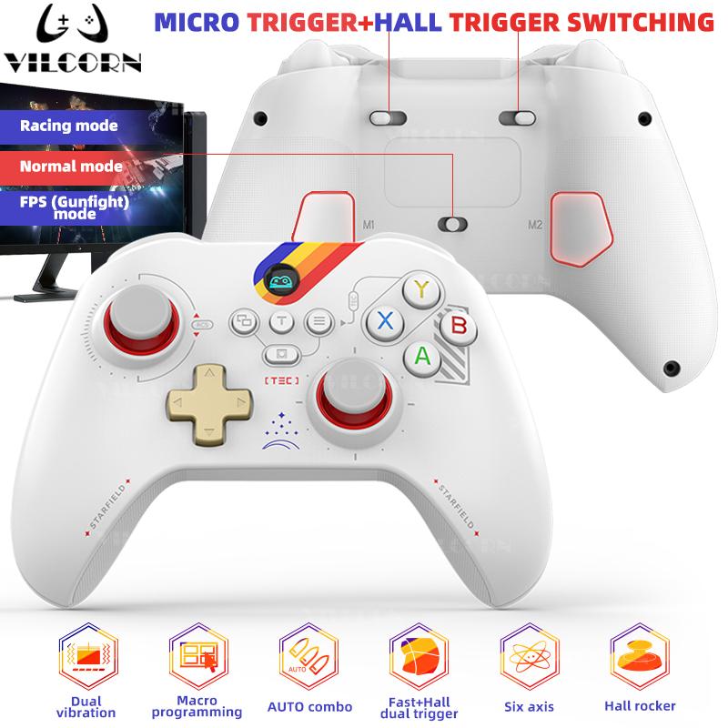 VILCORN RGB Hall линейный триггер беспроводной игровой контроллер для ПК/Steam/Switch FPS Pro геймпад для ноутбука/Android/IOS джойстик
VILCORN RGB Hall линейный триггер беспроводной игровой контроллер для ПК/Steam/Switch FPS Pro геймпад для ноутбука/Android/IOS джойстик