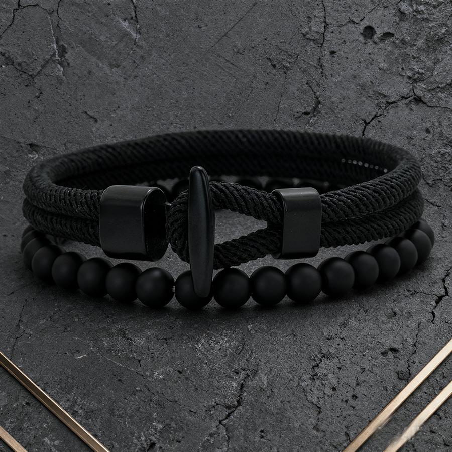 Noter Stylish 2Pcs Men Bracelet Set 6 Colors Available Hiphop Nautical Wrap Rope Braslet Tiger Eyes Onyx Stone Strand Braclet оникс
Noter Stylish 2Pcs Men Bracelet Set 6 Colors Available Hiphop Nautical Wrap Rope Braslet Tiger Eyes Onyx Stone Strand Braclet оникс