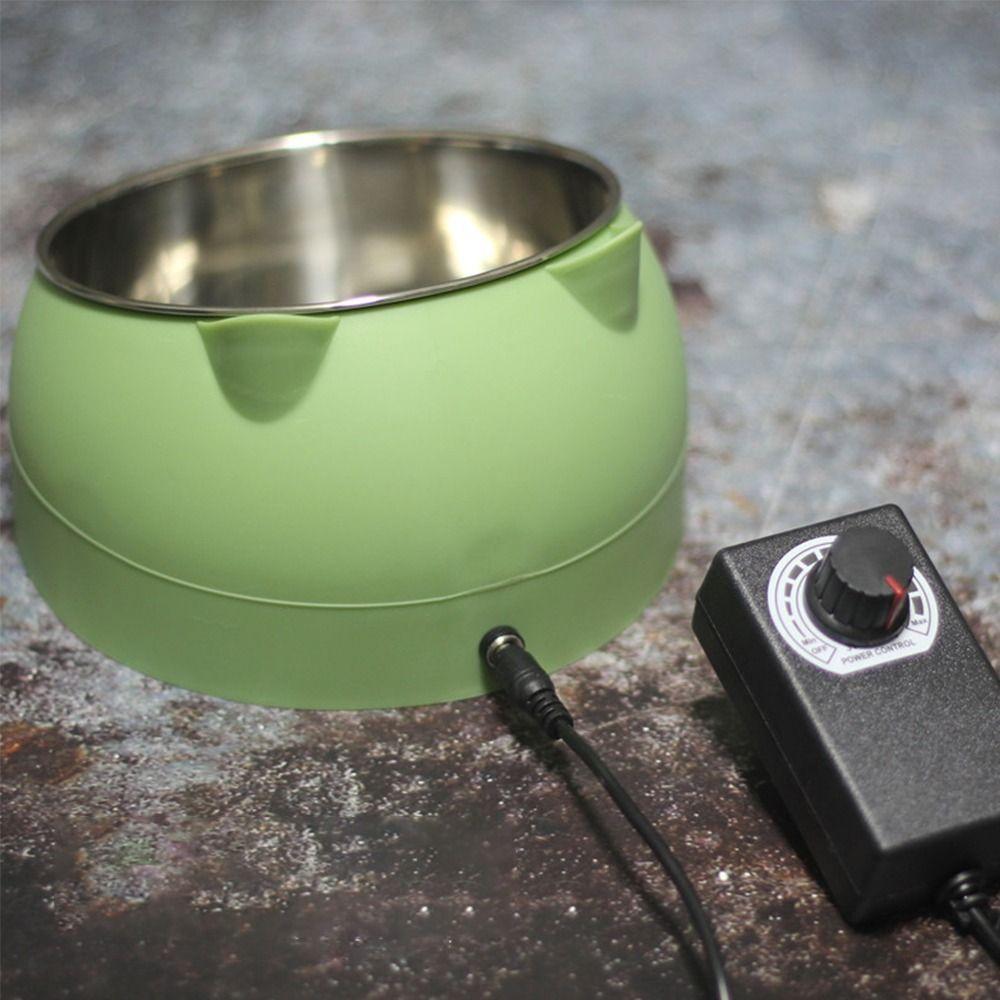Наклонная на 15° нержавеющая сталь для кошек Подогреваемая кошачья миска Миска для кормления собак Миска для кормления питомцев Миска для кошачьего корма green-0-30 adjustable