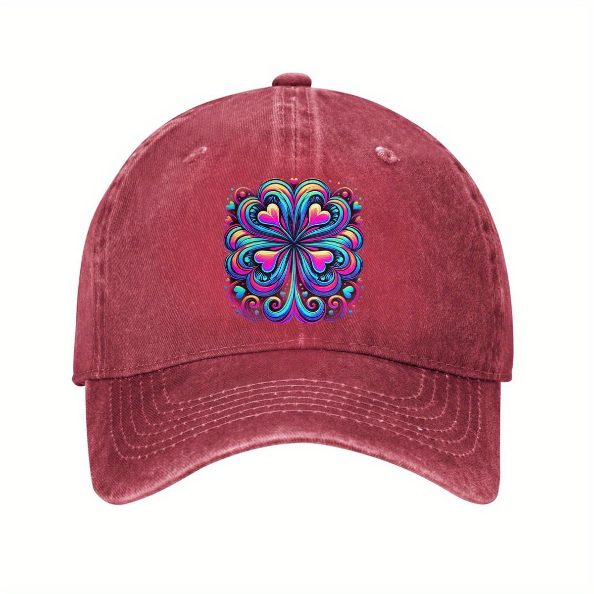 Vibrant Neon Heart Clover Print Baseball Cap Abstract Psychedelic Casual Dad Hat Adjustable Cotton One Size
Vibrant Neon Heart Clover Print Baseball Cap Abstract Psychedelic Casual Dad Hat Adjustable Cotton One Size