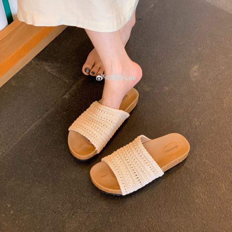 Sheepskin version~ Giant cover for ugliness! Breathable woven wide word with versatile thick bottom cool slippers women s summer 35
Sheepskin version~ Giant cover for ugliness! Breathable woven wide word with versatile thick bottom cool slippers women s summer 35