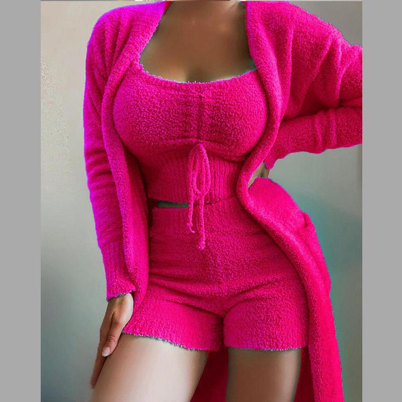 3 предмета однотонной пижамы женские осенние бархатные кружевные укороченные топы шорты костюм кардиганы пальто модные удобные пижамы шорты комплекты 3XL розы красного
3 предмета однотонной пижамы женские осенние бархатные кружевные укороченные топы шорты костюм кардиганы пальто модные удобные пижамы шорты комплекты 3XL розы красного