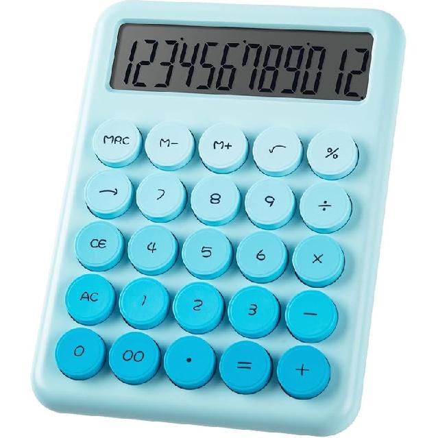Desk Cute Blue Calculator with Big Buttons, Calculators Desktop, 12 Digit with Large LCD Display, Basic Standard Calculator,Mechanical Switch синій
Desk Cute Blue Calculator with Big Buttons, Calculators Desktop, 12 Digit with Large LCD Display, Basic Standard Calculator,Mechanical Switch синій