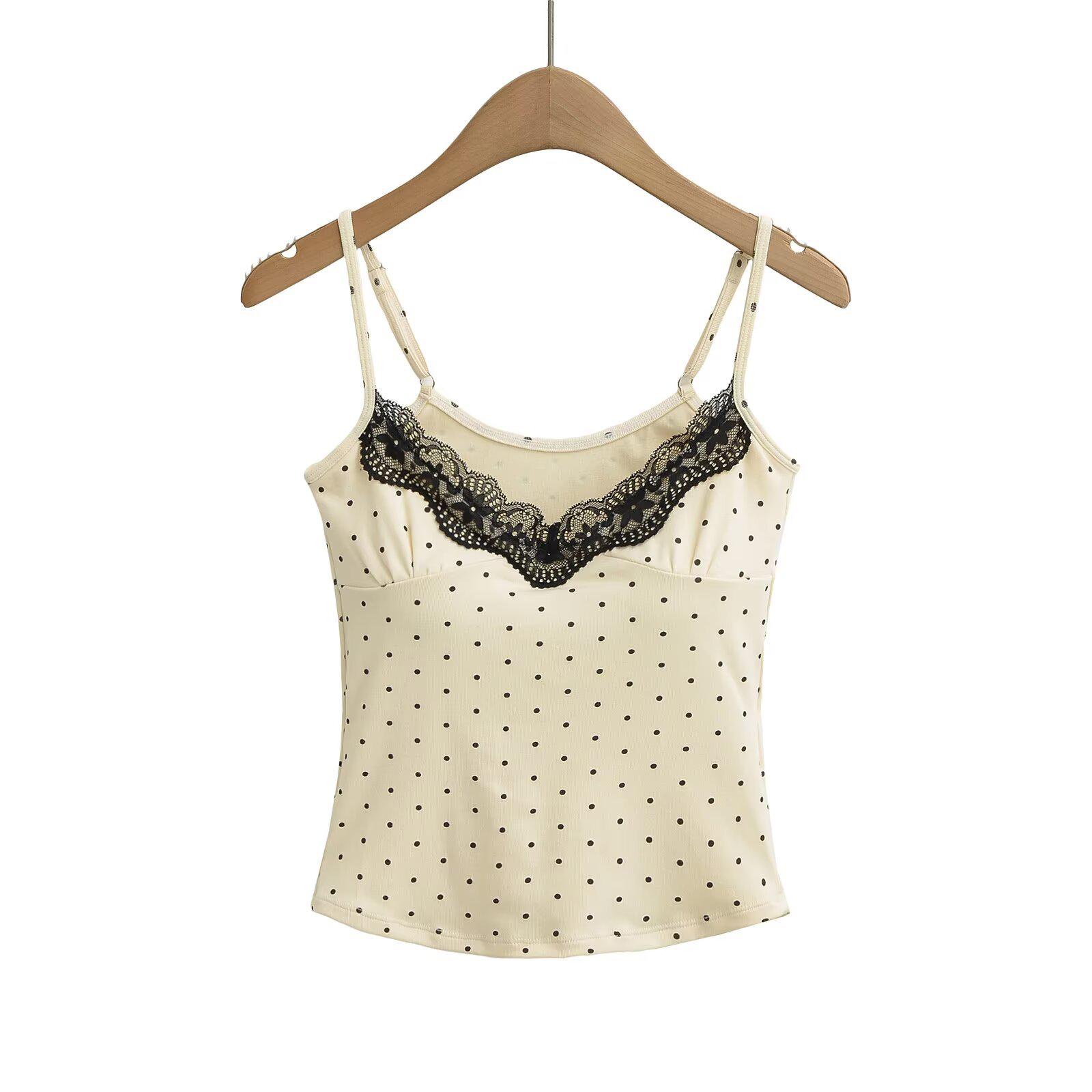 2025 Spring/Summer Women s Polka Dot Lace Patchwork Slimming Camisole Medium слонова кістка
2025 Spring/Summer Women s Polka Dot Lace Patchwork Slimming Camisole Medium слонова кістка