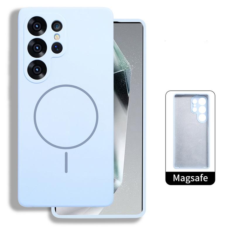 Однотонный мягкий силиконовый противоударный матовый чехол для Samsung Galaxy S25 Ultra S24 Plus S23, защита объектива для Magsafe Slim Magnetic Phone Cover Samsung S23 Ultra светло-синий
Однотонный мягкий силиконовый противоударный матовый чехол для Samsung Galaxy S25 Ultra S24 Plus S23, защита объектива для Magsafe Slim Magnetic Phone Cover Samsung S23 Ultra светло-синий