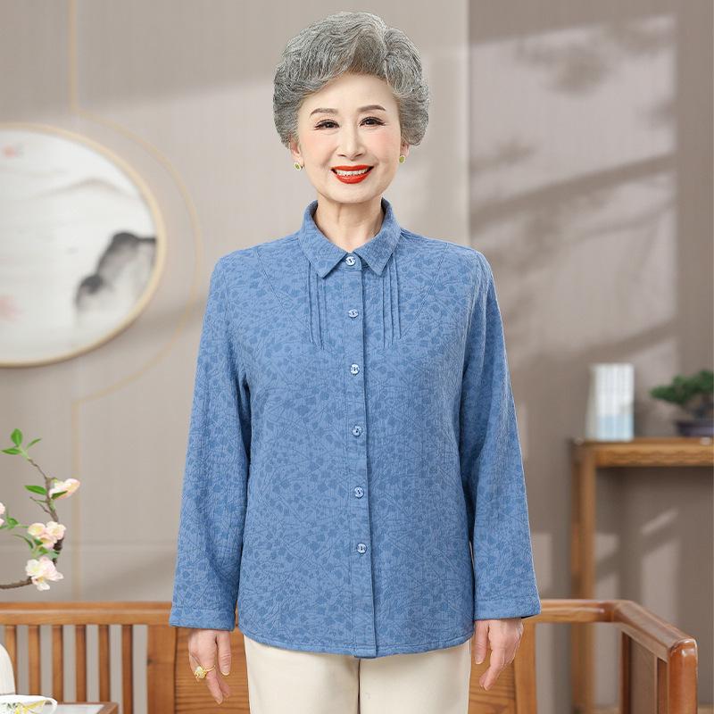 Elderly Women s Pure Cotton Long-Sleeve Collared Shirt for Spring and Summer 4XL (recommended 68-73 kg) синій
Elderly Women s Pure Cotton Long-Sleeve Collared Shirt for Spring and Summer 4XL (recommended 68-73 kg) синій