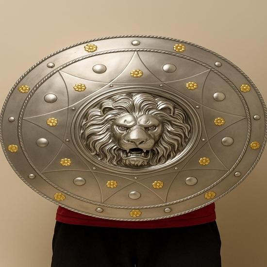 60.96 Cm Silver Medieval Lion Shield Conic Armor for Battle Authentic Prop Replica LARP, Cosplay, Wall Hanging, Christmas Best Gift
60.96 Cm Silver Medieval Lion Shield Conic Armor for Battle Authentic Prop Replica LARP, Cosplay, Wall Hanging, Christmas Best Gift