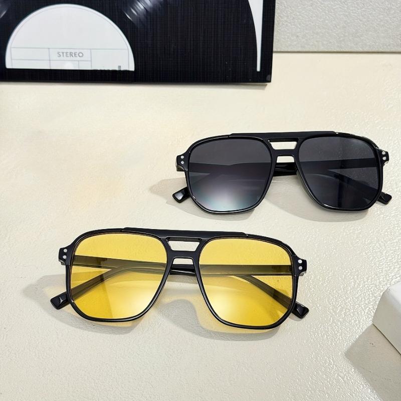 2pcs Combination Fashion Rivet Double Beam Men s Sunglasses Pilot Sun Glasses Cross-border Riding Driving
2pcs Combination Fashion Rivet Double Beam Men s Sunglasses Pilot Sun Glasses Cross-border Riding Driving