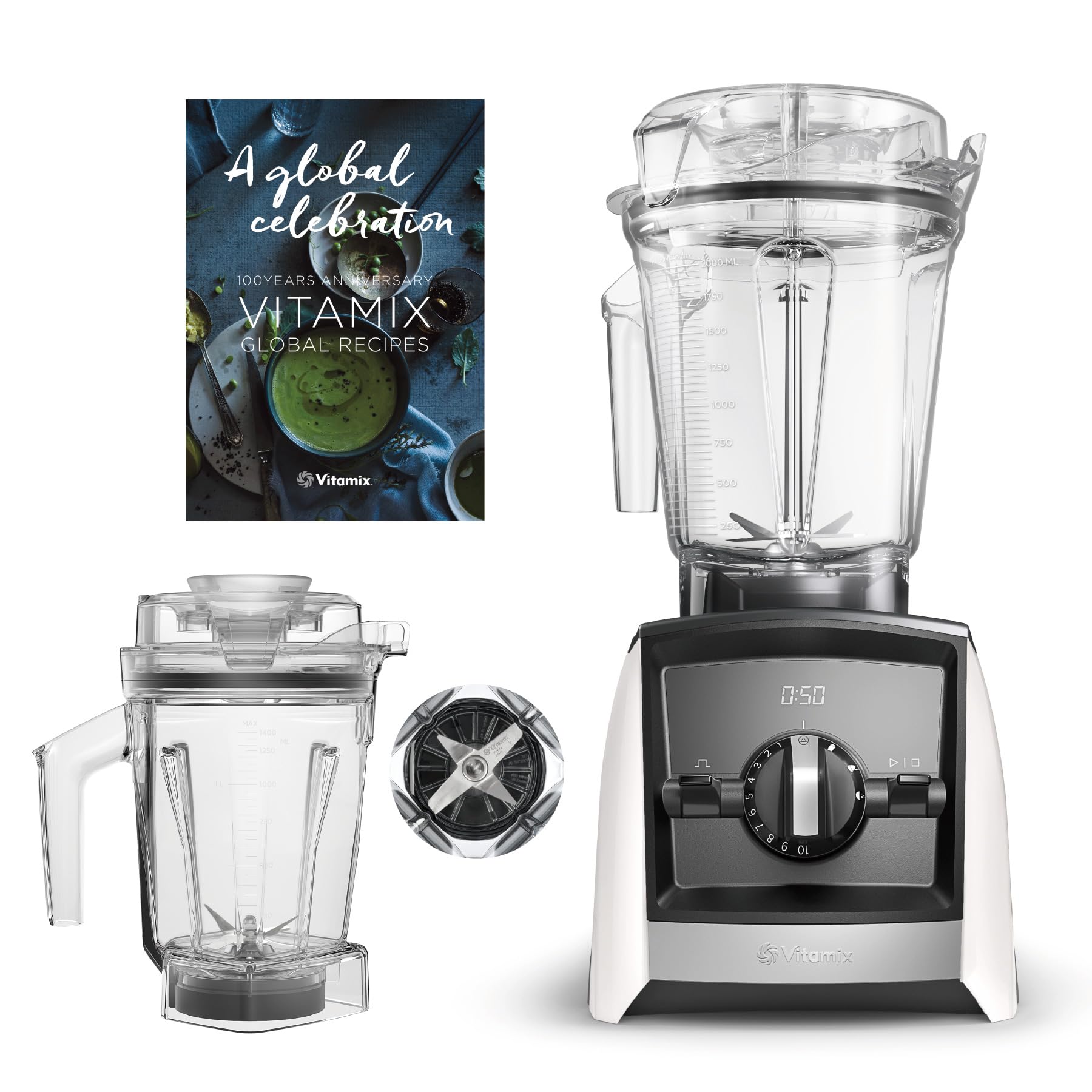 Vitamix A2500i White Mixer Dry Container Set 2L Container Series 10 Year Warranty Genuine Japanese Product Smart Blender Professional Specification білий
Vitamix A2500i White Mixer Dry Container Set 2L Container Series 10 Year Warranty Genuine Japanese Product Smart Blender Professional Specification білий