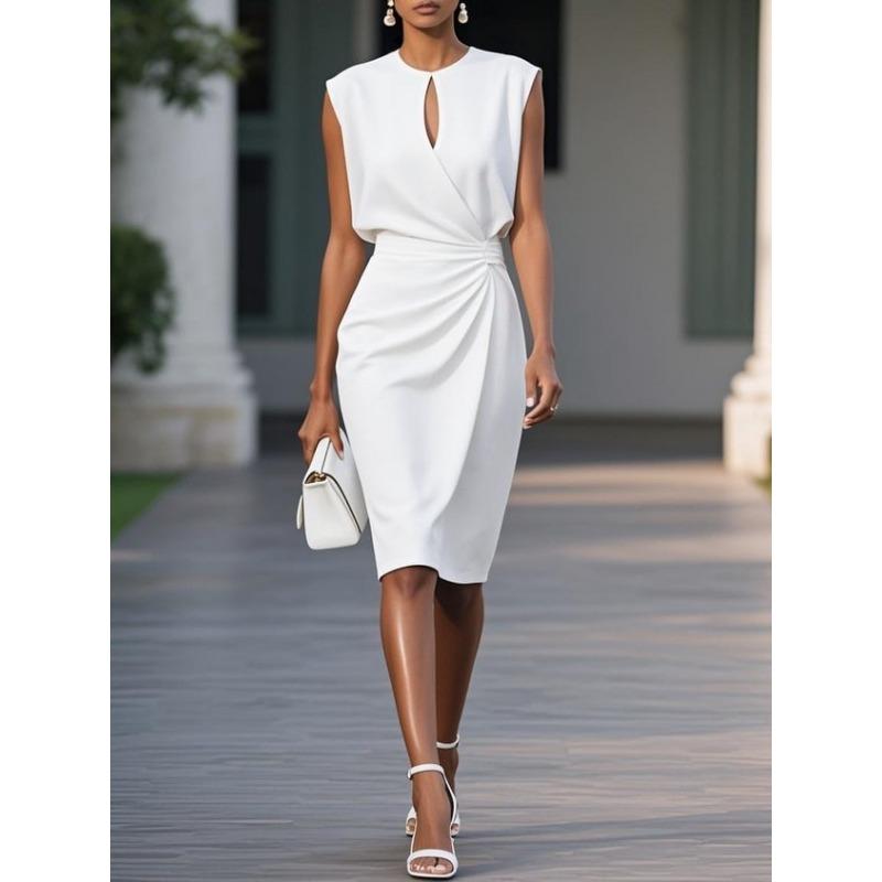 DAFIFY женские модные летние весенние однотонные повседневные платья без рукавов с круглым вырезом и высокой талией L белый
DAFIFY женские модные летние весенние однотонные повседневные платья без рукавов с круглым вырезом и высокой талией L белый