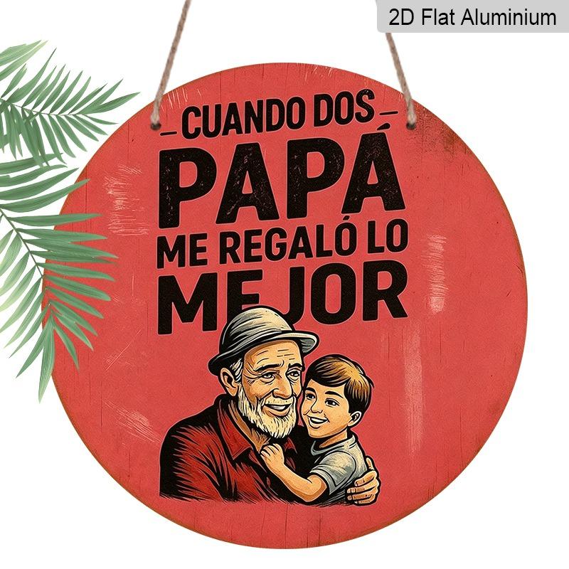 2D Flat Father s Day Themed Aluminum Pendant, Available in Various Sizes. Featuring A Black and White Embracing Illustration, It s An Ideal Choice 7.87×7.87inch
2D Flat Father s Day Themed Aluminum Pendant, Available in Various Sizes. Featuring A Black and White Embracing Illustration, It s An Ideal Choice 7.87×7.87inch