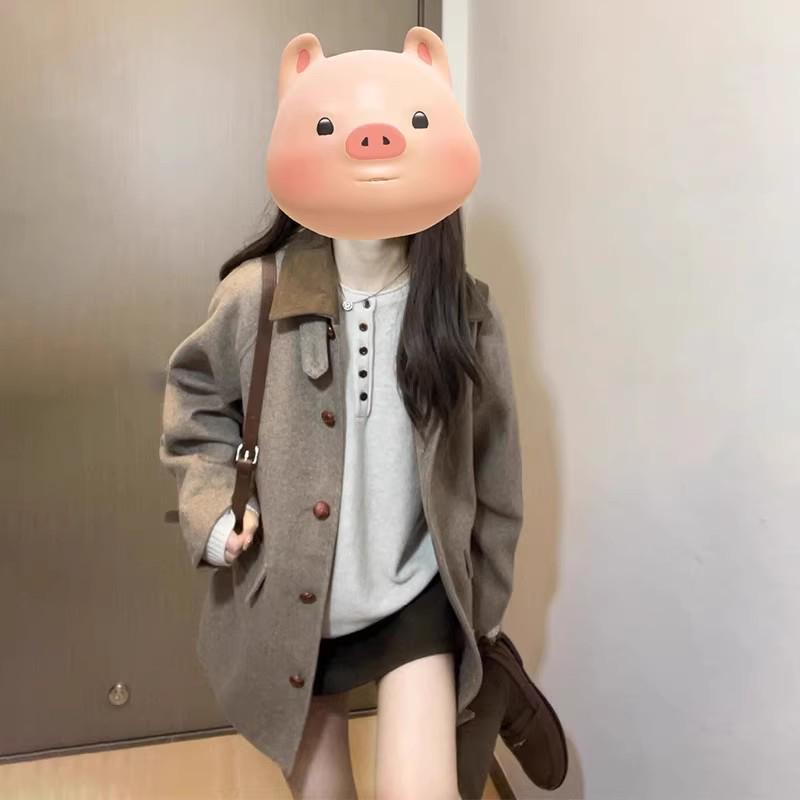 Women s Retro Korean Wool Coat - Short Lapel Style for Petite Sizes, Autumn/Winter 2025 M for 45-55kg
Women s Retro Korean Wool Coat - Short Lapel Style for Petite Sizes, Autumn/Winter 2025 M for 45-55kg