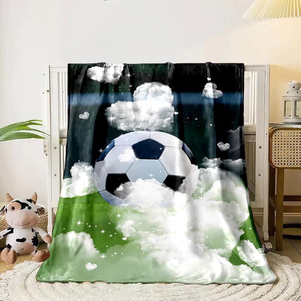 A soccer ball surrounded by heart-shaped clouds, sparkles, and greenery. for all seasons blanket lunch break throw gift 80cm x 120cm
A soccer ball surrounded by heart-shaped clouds, sparkles, and greenery. for all seasons blanket lunch break throw gift 80cm x 120cm