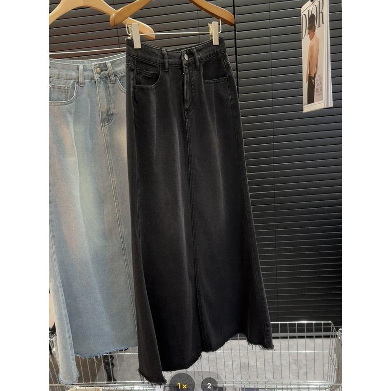 Retro fishtail rough edge denim skirt women s medium and long spring and summer new half-length skirt a word thin hip skirt S чёрный
Retro fishtail rough edge denim skirt women s medium and long spring and summer new half-length skirt a word thin hip skirt S чёрный
