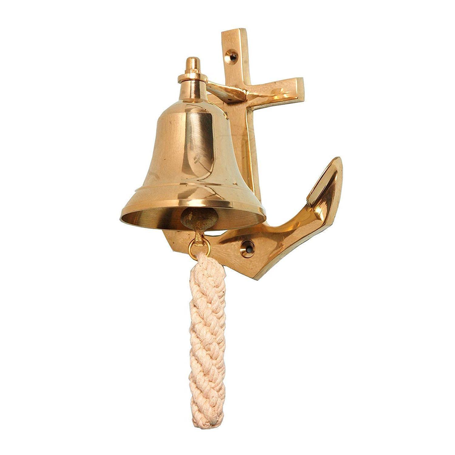 Deals Antique Vintage Solid Brass Door Bell with Ship Anchor Wall Hanging Decor
Deals Antique Vintage Solid Brass Door Bell with Ship Anchor Wall Hanging Decor