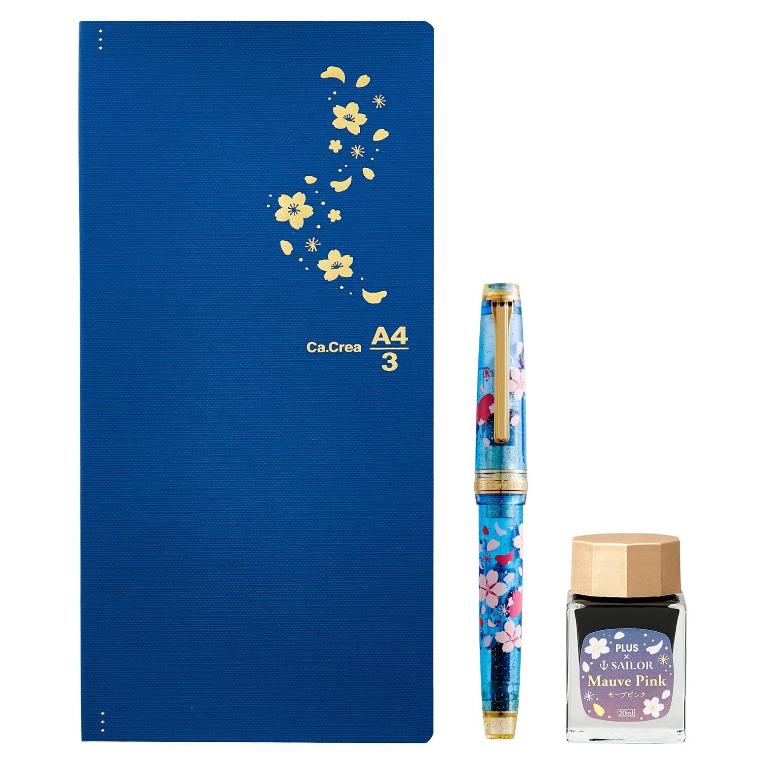 Plus Fountain Pen Memo Pad Limited Collaboration Premium Cross x Professional Gear Slim Night Cherry Blossom Limited Set Medium Fine Clear Blue
Plus Fountain Pen Memo Pad Limited Collaboration Premium Cross x Professional Gear Slim Night Cherry Blossom Limited Set Medium Fine Clear Blue
