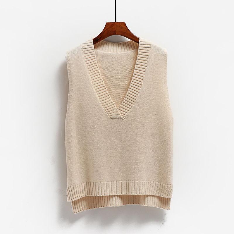 Весенне-осенний корейский универсальный жилет-свитер с V-образным вырезом, женский свободный крой, студенческий, без рукавов, вязаный жилет Camry с открытыми плечами из хлопка one size бежевый
Весенне-осенний корейский универсальный жилет-свитер с V-образным вырезом, женский свободный крой, студенческий, без рукавов, вязаный жилет Camry с открытыми плечами из хлопка one size бежевый