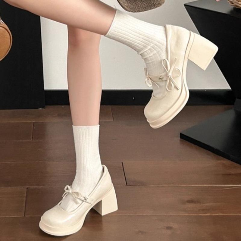 Fashion Mary Jane Single Shoes Autumn New Round Toe Shallow Bow One Strap Platform Non-Slip Heels 35
Fashion Mary Jane Single Shoes Autumn New Round Toe Shallow Bow One Strap Platform Non-Slip Heels 35