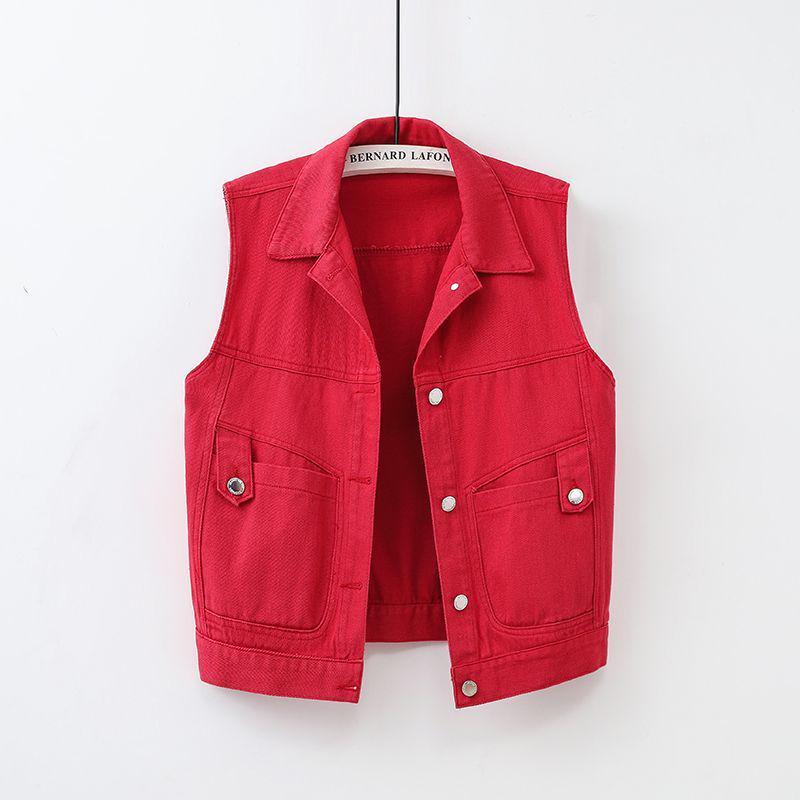 2025 Stylish Short Denim Vest - Versatile Lapel Sleeveless Jacket for Spring/Autumn 2XL (125-135 jin) червоний
2025 Stylish Short Denim Vest - Versatile Lapel Sleeveless Jacket for Spring/Autumn 2XL (125-135 jin) червоний