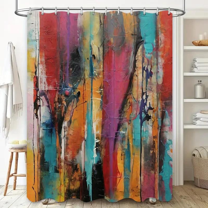 Modern Style Abstract Painting Shower Curtain 3D Waterproof Bathroom Decor Optional W60H190(CM)-1 Pcs
Modern Style Abstract Painting Shower Curtain 3D Waterproof Bathroom Decor Optional W60H190(CM)-1 Pcs