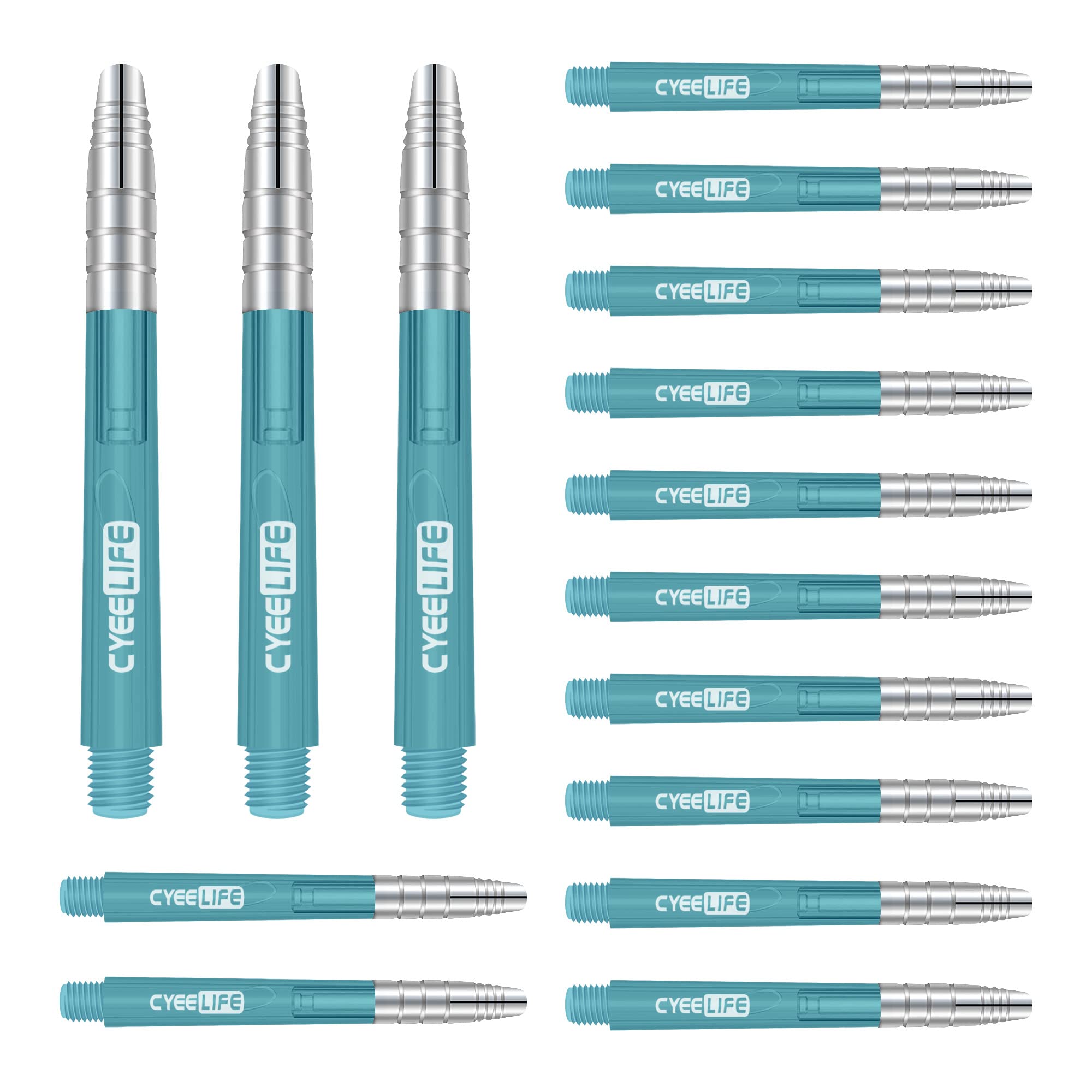 CyeeLife 15pcs dart shafts barrels, aluminum and clear plastic parts синій
CyeeLife 15pcs dart shafts barrels, aluminum and clear plastic parts синій