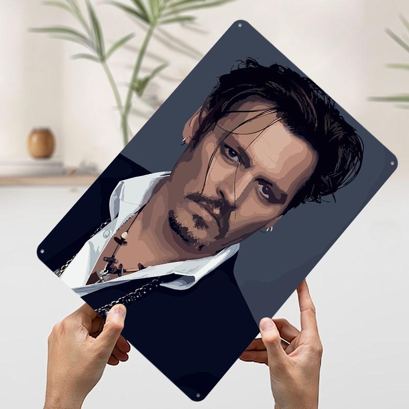 Johnny Depp Tinplate Poster Customized Wall Art Vintage Retro Metal Signs for Aesthetic Room Decor Men Decoration At Home Items 20x30cm(7.8x11.8inch)
Johnny Depp Tinplate Poster Customized Wall Art Vintage Retro Metal Signs for Aesthetic Room Decor Men Decoration At Home Items 20x30cm(7.8x11.8inch)