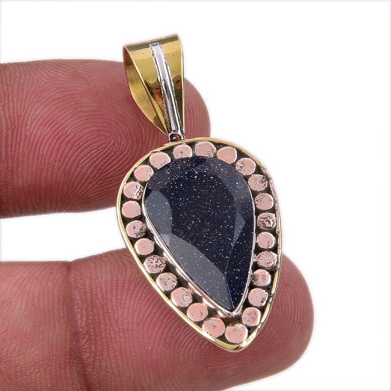 Natural Blue Sunstone 925 Solid Sterling Silver Gift TwoTone Pendant 1.50 h1C85
Natural Blue Sunstone 925 Solid Sterling Silver Gift TwoTone Pendant 1.50 h1C85